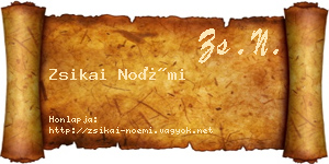 Zsikai Noémi névjegykártya